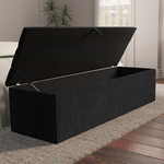 Athens Ottoman Storage Box - Black Naples