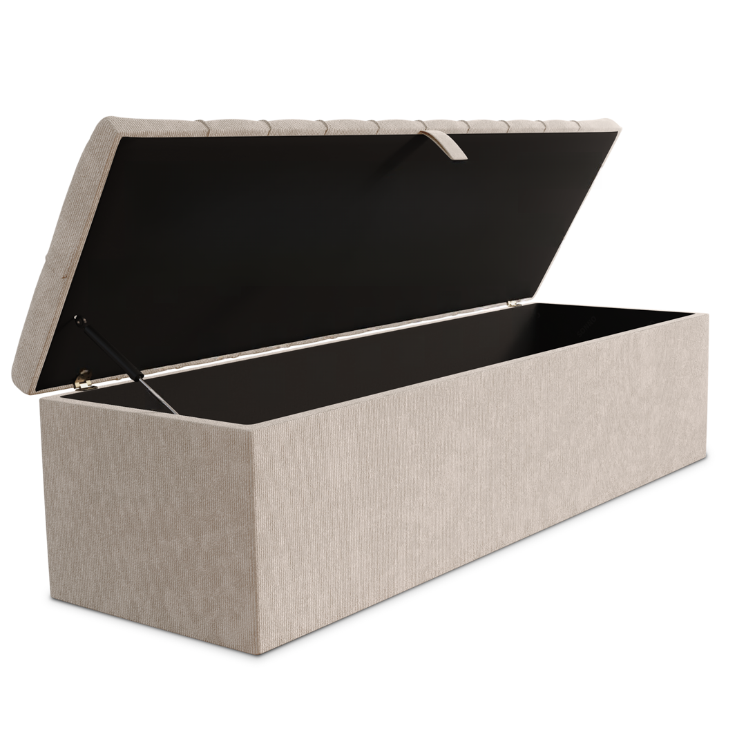 Chesterfield Ottoman Storage Box - Cream Naples