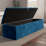 Dallas Ottoman Storage Box - Blue Coniston