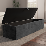 Athens Ottoman Storage Box - Charcoal Coniston