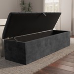 Lisbon Ottoman Storage Box - Charcoal Coniston