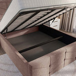 Lancaster Upholstered Ottoman Bed - Mauve Naples