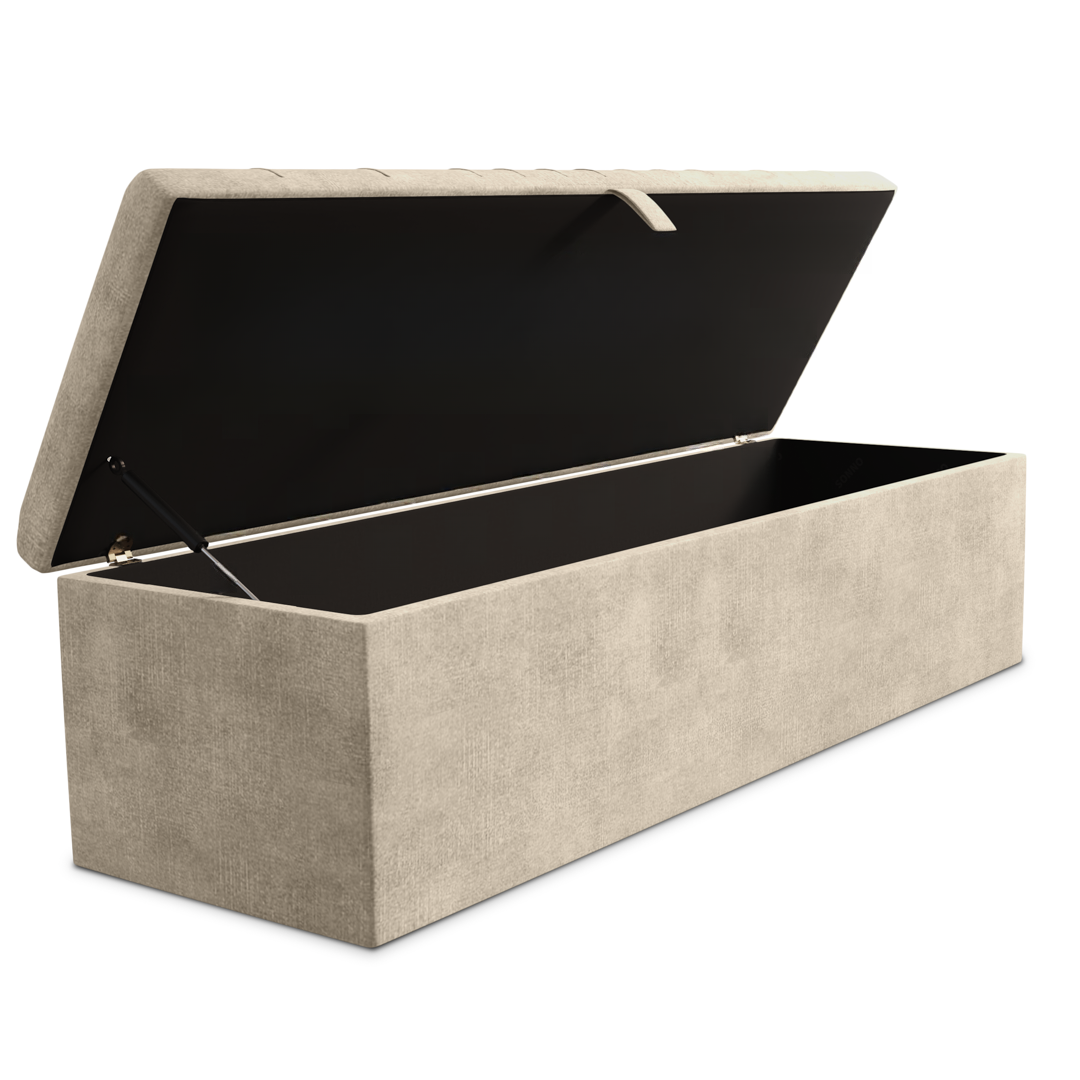 Cambridge Ottoman Storage Box - Almond Coniston