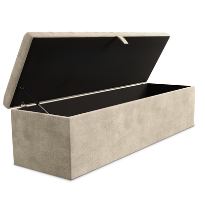 Cambridge Ottoman Storage Box - Almond Coniston