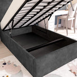 Cairo Kids Upholstered Ottoman Bed - Charcoal Coniston
