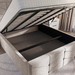 Lancaster Upholstered Ottoman Bed - Seal Grey Naples