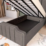 Washington Kids Upholstered Ottoman Bed - Slate Grey Naples