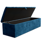 Chesterfield Ottoman Storage Box - Blue Coniston