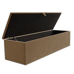 Cubed Ottoman Storage Box - Mink Plush Velvet