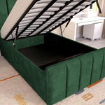 Lisbon Kids Upholstered Ottoman Bed - Emerald Coniston