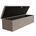 Chesterfield Ottoman Storage Box - Seal Grey Naples