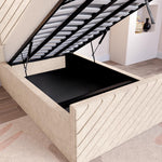 Oxford Kids Upholstered Ottoman Bed - Cream Naples