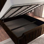 Washington Upholstered Ottoman Bed - Mocca Plush Velvet