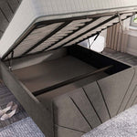 Fiji Sunrise Upholstered Ottoman Bed - Slate Grey Naples