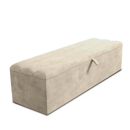 Athens Ottoman Storage Box - Almond Coniston
