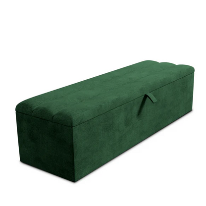 Athens Ottoman Storage Box - Emerald Coniston