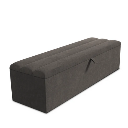 Athens Ottoman Storage Box - Slate Grey Naples
