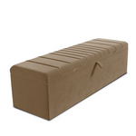 Cambridge Ottoman Storage Box - Mink Plush Velvet