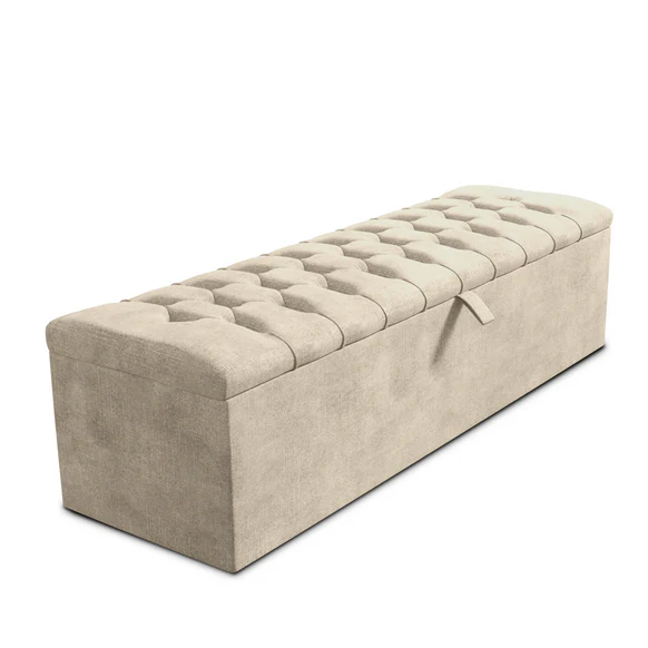Chesterfield Ottoman Storage Box - Almond Coniston