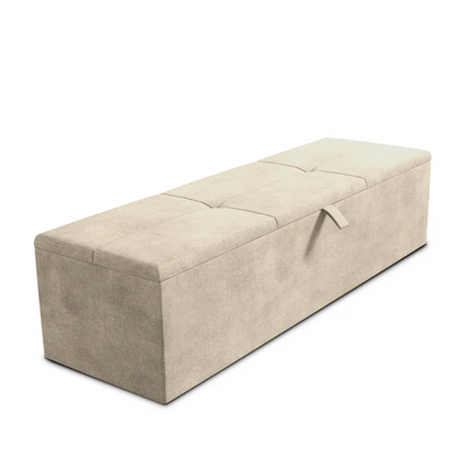 Cubed Ottoman Storage Box - Almond Coniston