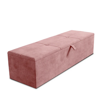 Cubed Ottoman Storage Box - Pink Coniston