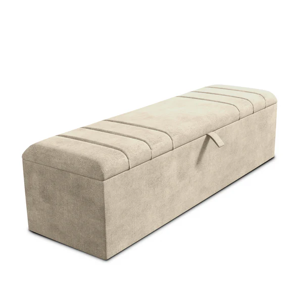 Dallas Ottoman Storage Box - Almond Coniston