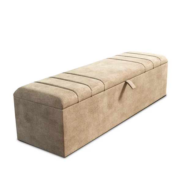 Dallas Ottoman Storage Box - Mink Coniston