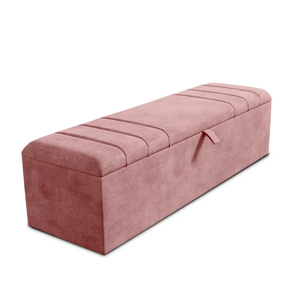 Dallas Ottoman Storage Box - Pink Coniston