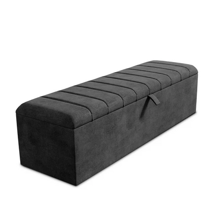 Lisbon Ottoman Storage Box - Charcoal Coniston