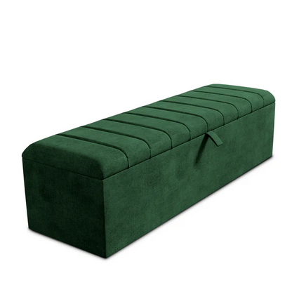 Lisbon Ottoman Storage Box - Emerald Coniston