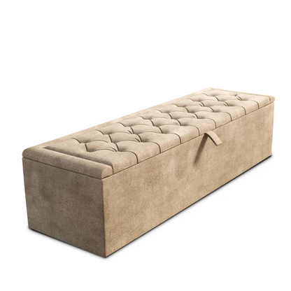 Madrid Ottoman Storage Box - Mink Coniston