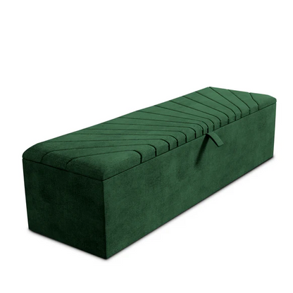 Sunrise Ottoman Storage Box - Emerald Coniston