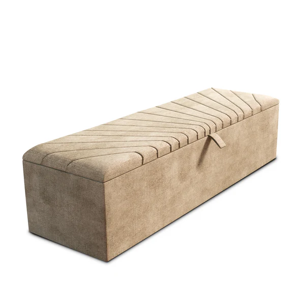 Sunrise Ottoman Storage Box - Mink Coniston