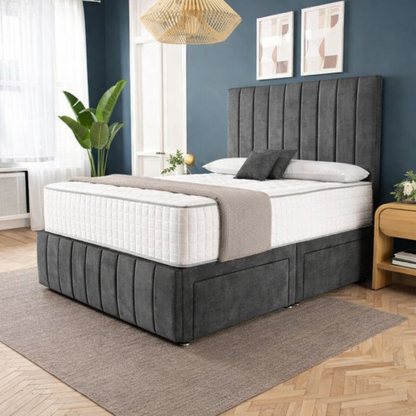 Sydney Divan Bed - Charcoal Coniston