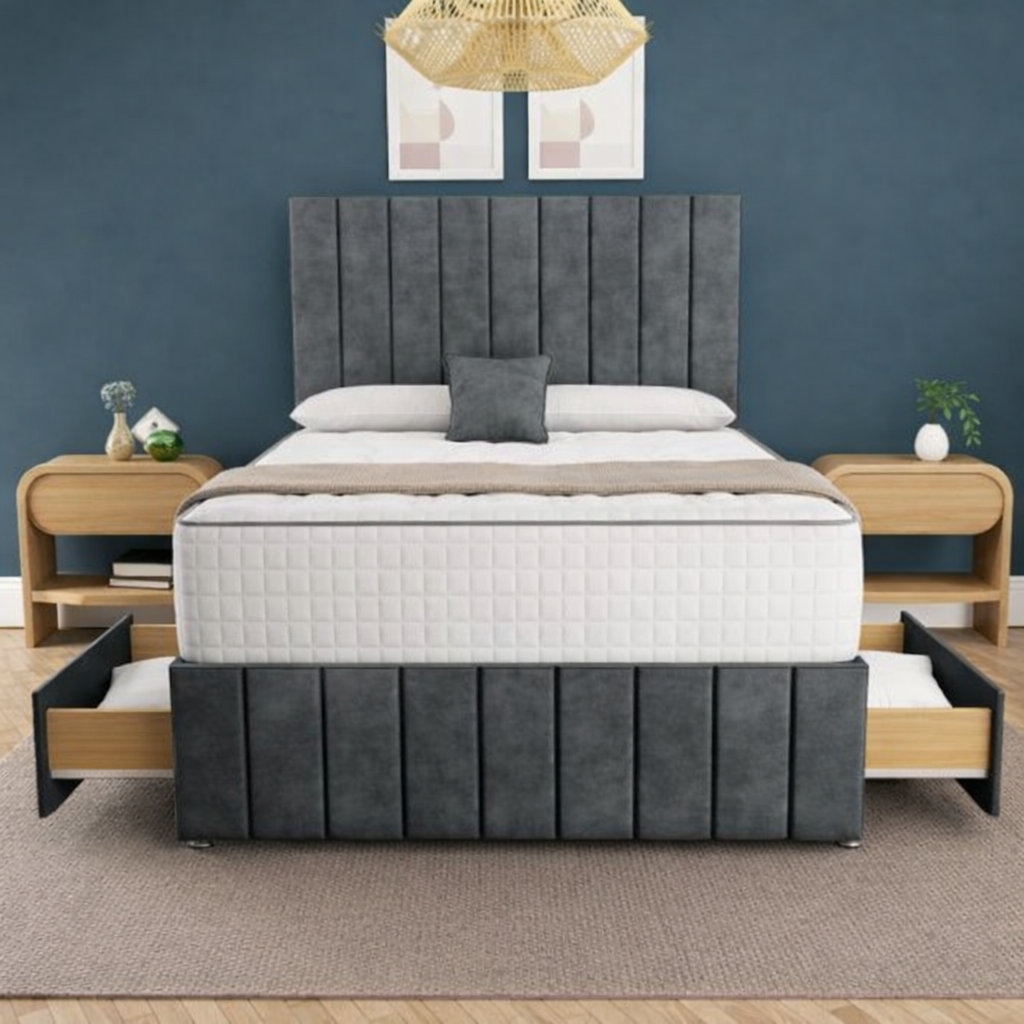 Sydney Divan Bed - Charcoal Coniston