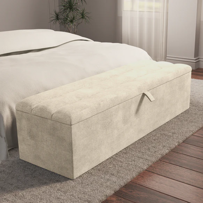 Athens Ottoman Storage Box - Almond Coniston