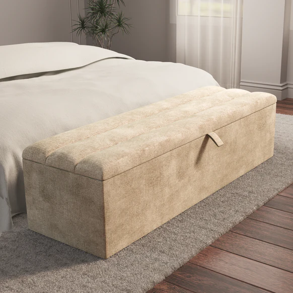 Athens Ottoman Storage Box - Mink Coniston