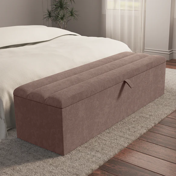 Athens Ottoman Storage Box - Mauve Naples