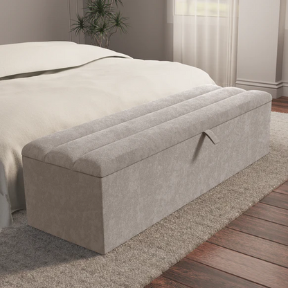 Athens Ottoman Storage Box - Seal Grey Naples