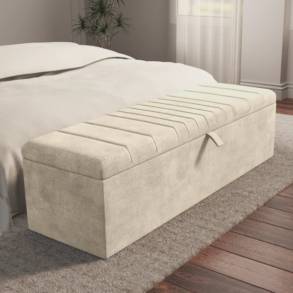 Cambridge Ottoman Storage Box - Almond Coniston