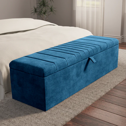 Cambridge Ottoman Storage Box - Blue Coniston