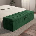 Cambridge Ottoman Storage Box - Emerald Coniston