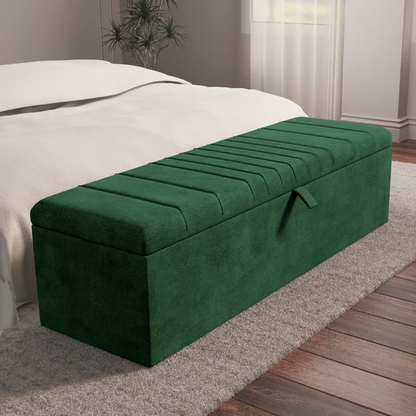 Cambridge Ottoman Storage Box - Emerald Coniston