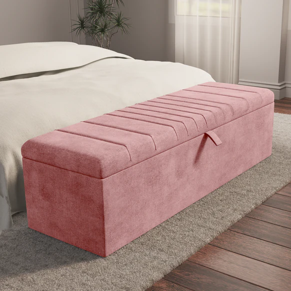 Cambridge Ottoman Storage Box - Pink Coniston