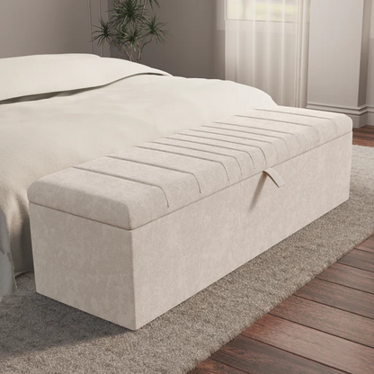 Cambridge Ottoman Storage Box - Cream Naples