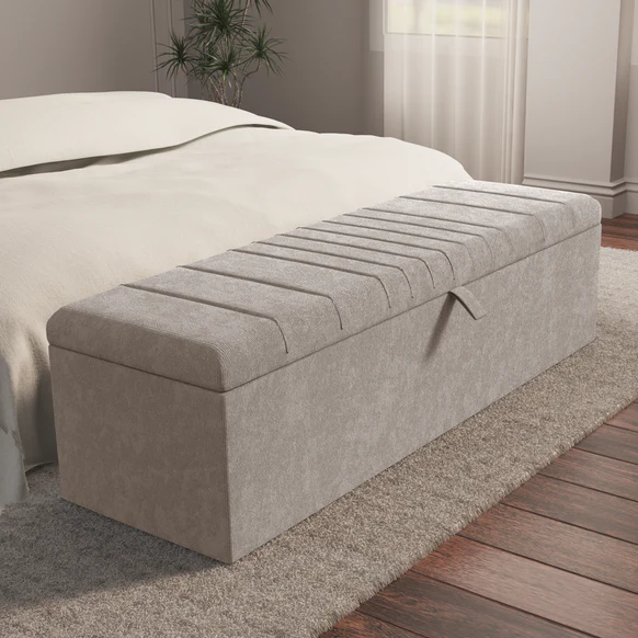 Cambridge Ottoman Storage Box - Seal Grey Naples