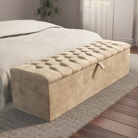 Chesterfield Ottoman Storage Box - Mink Coniston