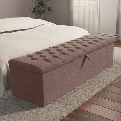 Chesterfield Ottoman Storage Box - Mauve Naples