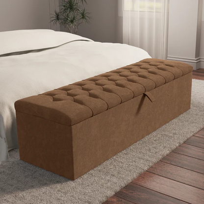 Chesterfield Ottoman Storage Box - Mink Naples