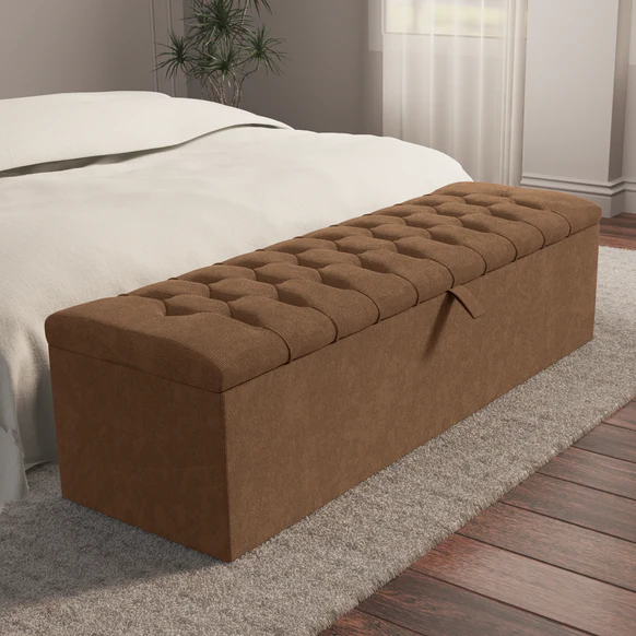 Chesterfield Ottoman Storage Box - Mink Naples